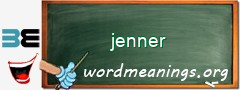 WordMeaning blackboard for jenner